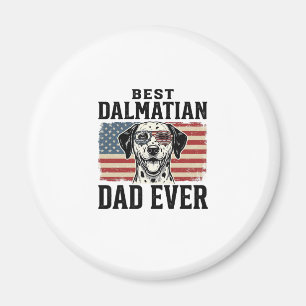 Best Dalmatian Dad Ever Patriotic Dog Shirt Design Magnet