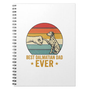 Best Dalmatian Dad Ever Vintage Fist Bump Shirt_1 Notebook