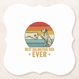 Best Dalmatian Dad Ever Vintage Fist Bump Shirt_1 Paper Coaster