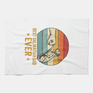 Best Dalmatian Dad Ever Vintage Fist Bump Shirt_1 Tea Towel