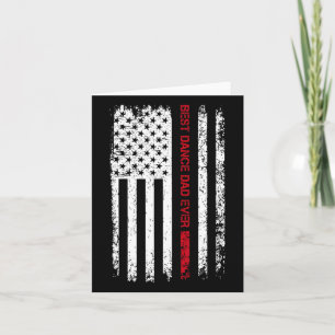 Best Dance Dad Ever American Flag Dancer Dad Fathe Card