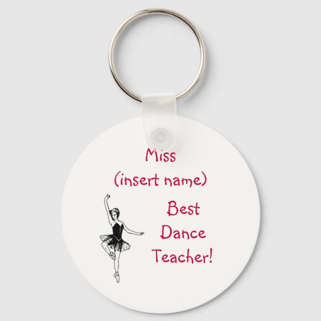 Best Dance Teacher! - keychain (Front)