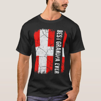 Best Danish Grandpa Ever Denmark Flag Father's Day T-Shirt