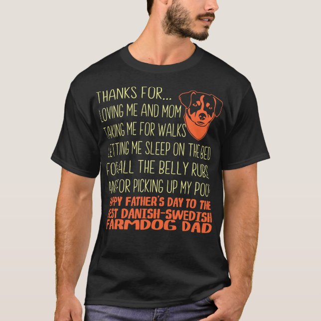 Best Danish-swedish Farmdog Father's Day Gift T-Shirt (Front)