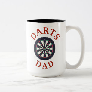 Best "DARTS DAD" Ever! Father's Day Two-Tone Coffee Mug