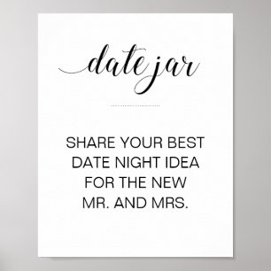 Best Date Idea For Newlyweds Wedding Sign