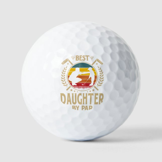 Best DAUGHTER By Par Vintage Golf Balls (Front)