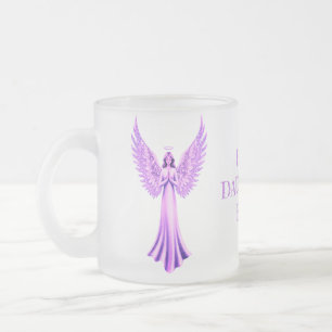 Best Daughter Ever   Archangel Chamuel Pink Frosted Glass Coffee Mug