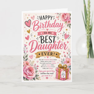 Best Daughter Ever Birthday Card