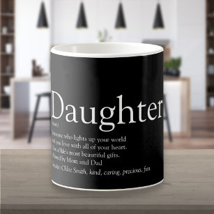 Best Daughter Ever Definition Simple Modern Coffee Mug