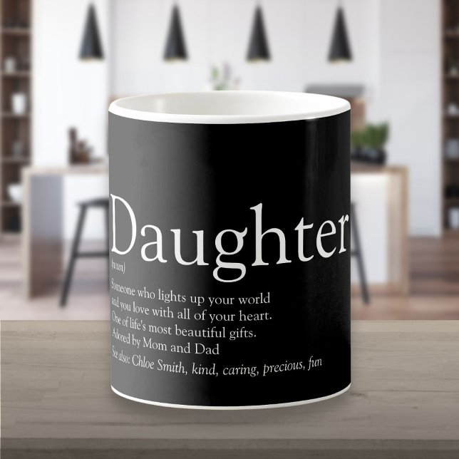 Best Daughter Ever Definition Simple Modern Coffee Mug (Best Daughter Ever Definition Simple Modern Coffee Mug)