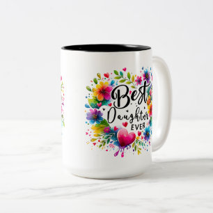 Best Daughter Ever Floral Mug