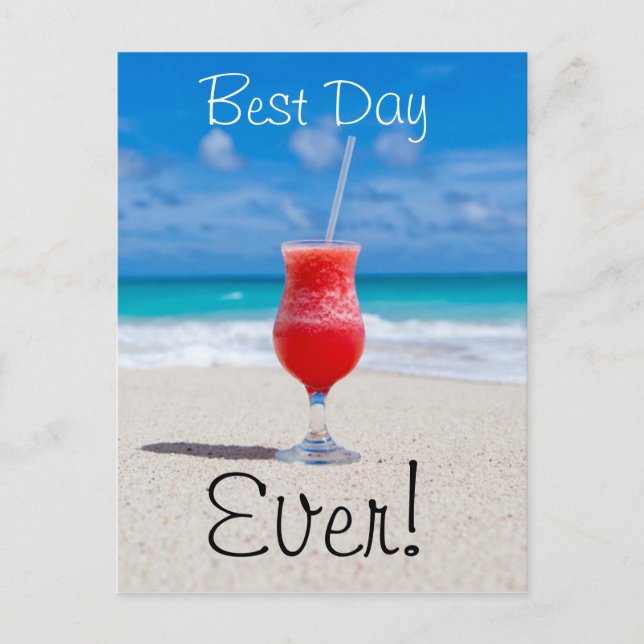 Best Day Beach Postcard (Front)