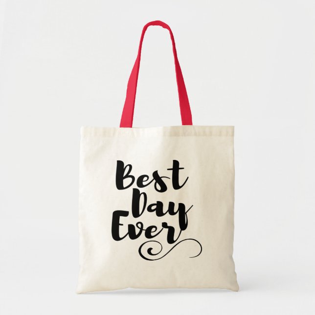 Best Day Ever Bachelorette Party Wedding Tote Bag (Front)