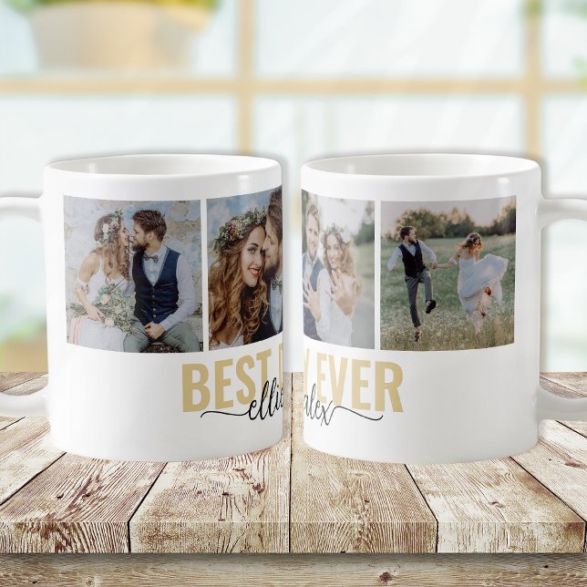 Best Day Ever Calligraphy Photo Coffee Mug (Creator Uploaded)