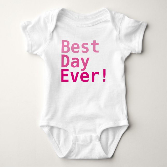 Best Day Ever! Custom Baby Jersey Bodysuit (Front)