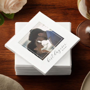 Best Day Ever Custom Photo Wedding Napkin