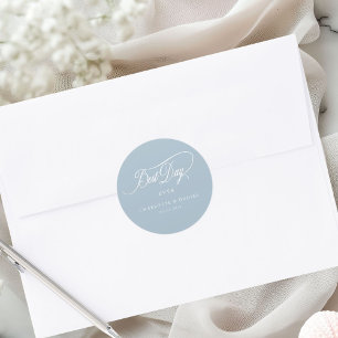 BEST DAY EVER!  Elegant, Wedding  Classic Round Sticker