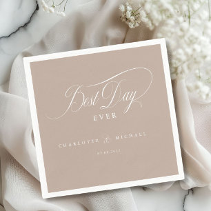 BEST DAY EVER! Elegant, Wedding Napkin