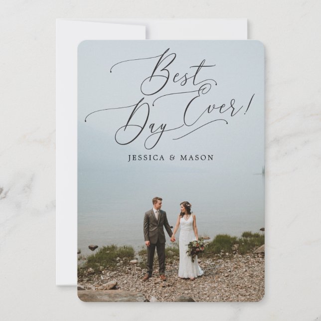 Best Day Ever Eloped Announcement Invite (Front)