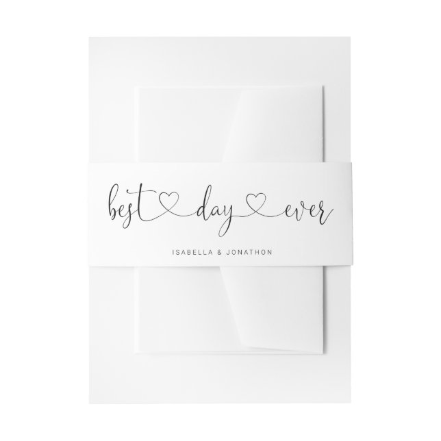 "Best Day Ever" Invitation Belly Band (Front Example)