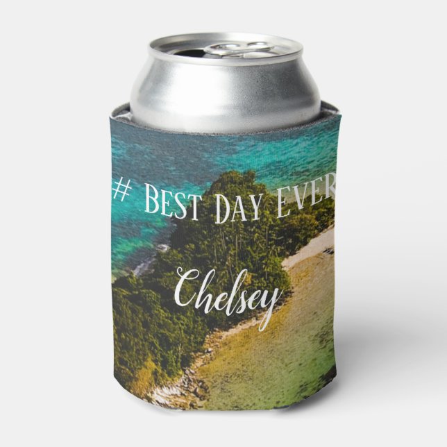 # Best Day Ever Island Vacation to Remember Can Cooler (Can Front)