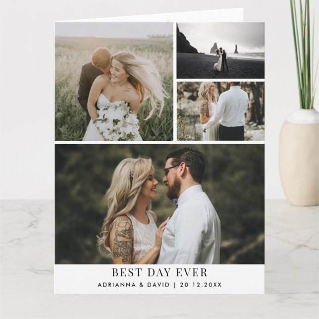 Best Day Ever | Married Couple Thank You Photo (Front)