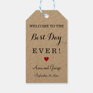 Best Day Ever Personalised Wedding Favour Tags