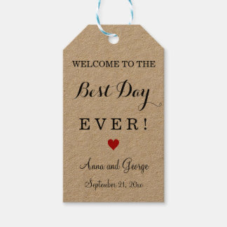 Best Day Ever Personalised Wedding Favour Tags