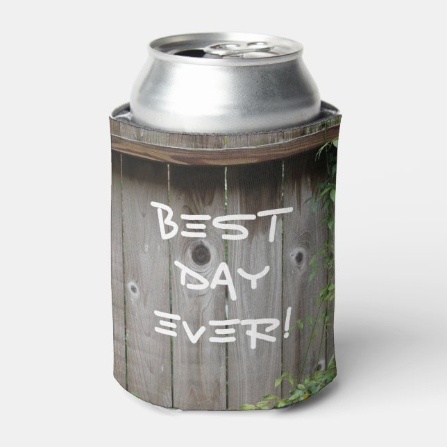 Best Day Ever! Personalised Wedding Favours Can Cooler (Can Front)