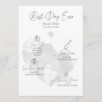 Best Day Ever Photo Wedding Program Programme