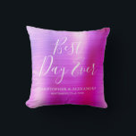 Best Day Ever Rose Pink Purple Wedding Cushion<br><div class="desc">Best Day Ever Wedding Modern Girly Modern and Elegant Metallic Pink and Purple Party Pillow which is perfect for an elegant Wedding or Bridal Shower. This party pillow is perfect for a Bridal Shower Wedding Gift. If you need additional matching items,  please contact the designer.</div>