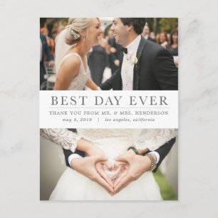 Best Day Ever Thank You Postcard