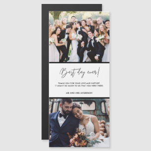 Best Day Ever Two Photo Wedding Thank You