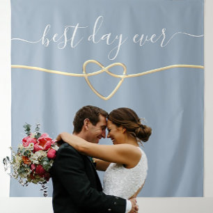 Best Day Ever Wedding Backdrop Tapestry