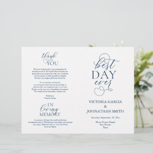 Best Day Ever, Wedding Ceremony Foldable Programs
