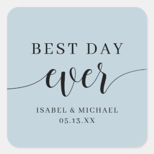 Best Day Ever Wedding Favour Labels