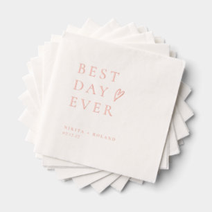 BEST DAY EVER Wedding Foil Napkins
