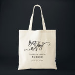 Best Day Ever Wedding Gift Tote Bag<br><div class="desc">Modern Script best day ever personalised wedding tote bag.</div>