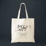 Best Day Ever Wedding Gift Tote Bag<br><div class="desc">Modern Script best day ever personalised wedding tote bag.</div>