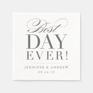 Best Day Ever Wedding Napkin