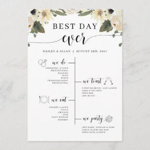 Best Day Ever Wedding Timeline Program Programme