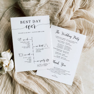 Best Day Ever Wedding Timeline Program Programme