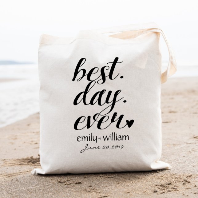 "Best Day Ever" Wedding Welcome bag,Wedding Favour Tote Bag (Creator Uploaded)