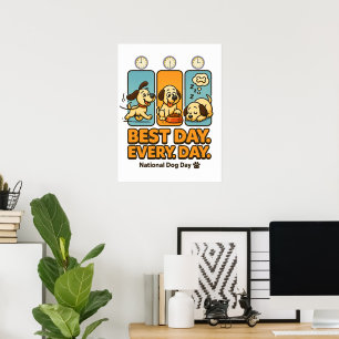 Best Day Every Day – Funny Dog Comic Poster