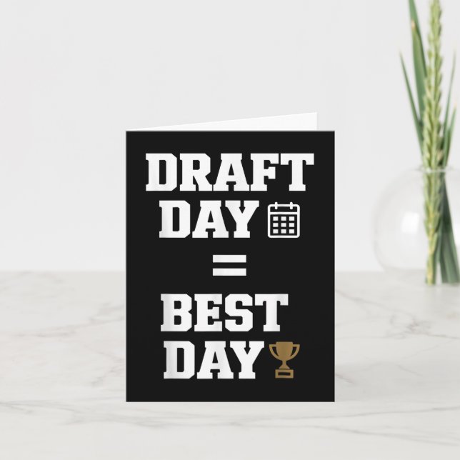 Best Day Fantasy Football Draught Day Celebration  Card (Front)
