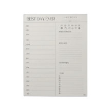 best day planner, 11" x 8.5" Notepad - 40 pages
