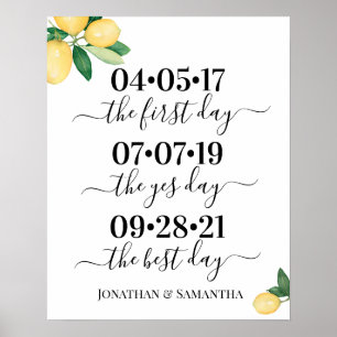 Best Day Wedding Date Yes Day Lemons Sign