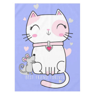 Best Days Are Meow Days Lovely Pink Meow Forever Tablecloth