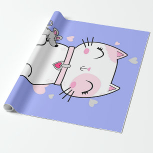 Best Days Are Meow Days Lovely Pink Meow Forever Wrapping Paper